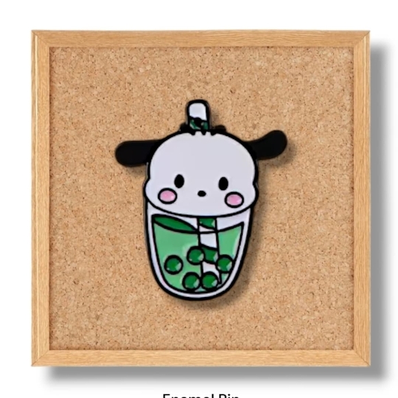 Cute Pochocco Boba Enamel Pin - Picture 1 of 1